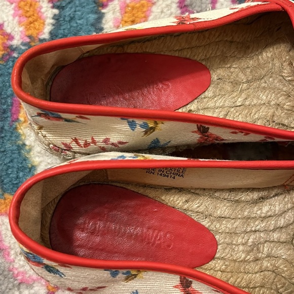Johnny Was Floral Embroidered Andra Platform Espadrille Slide On Flat Size 8 - Picture 10 of 13
